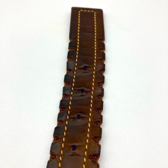 Vintage Columbia Men’s Genuine Leather Brown Belt Size 38/95 42”/44” - Picture 7 of 7